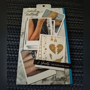 NWT!! LOOP Jewelry Tattoos (2 Sheets)